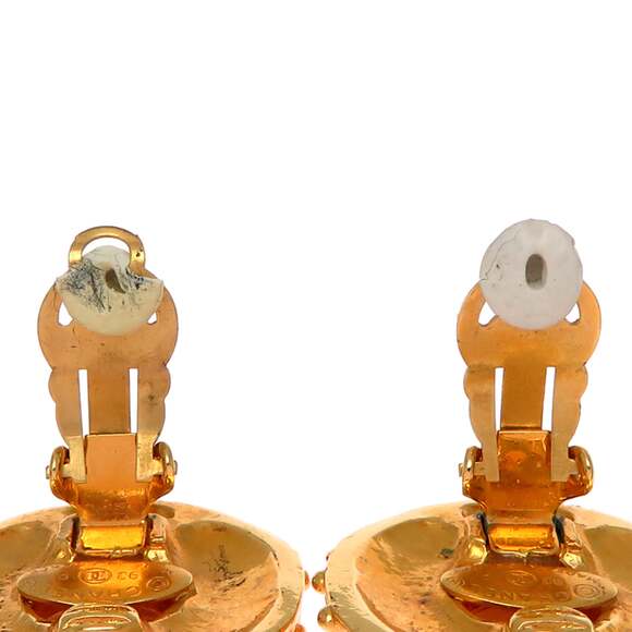 Chanel Cc Logo Clip-On Earrings Metal #207076C95B